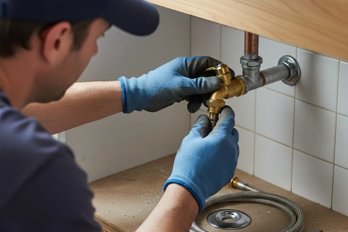 Shutoff valve and fitting work during Emergency Plumbing in Panama City